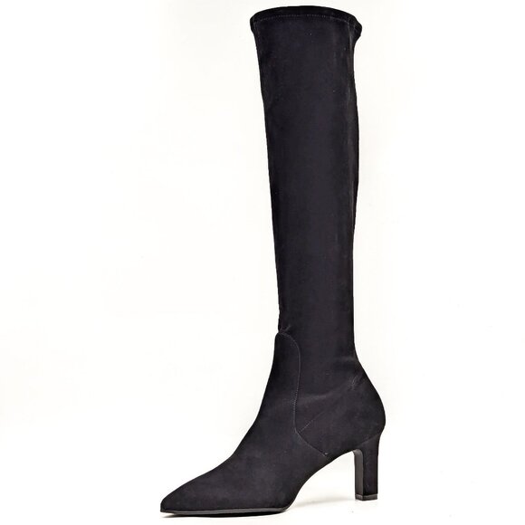 Stuart Weitzman Women Brooks Tall Black Suede Dress Office Boots sz 9US EUR 39.5 - Picture 3 of 11